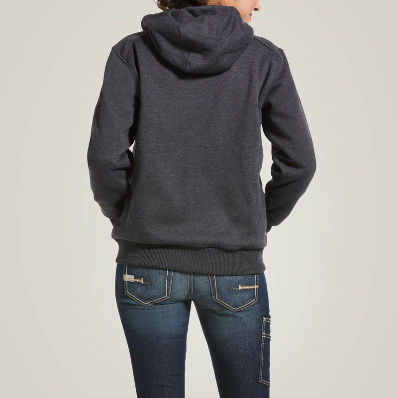 Ariat Women's Rebar All-Weather Full Zip Hoodie In Charcoal Heather