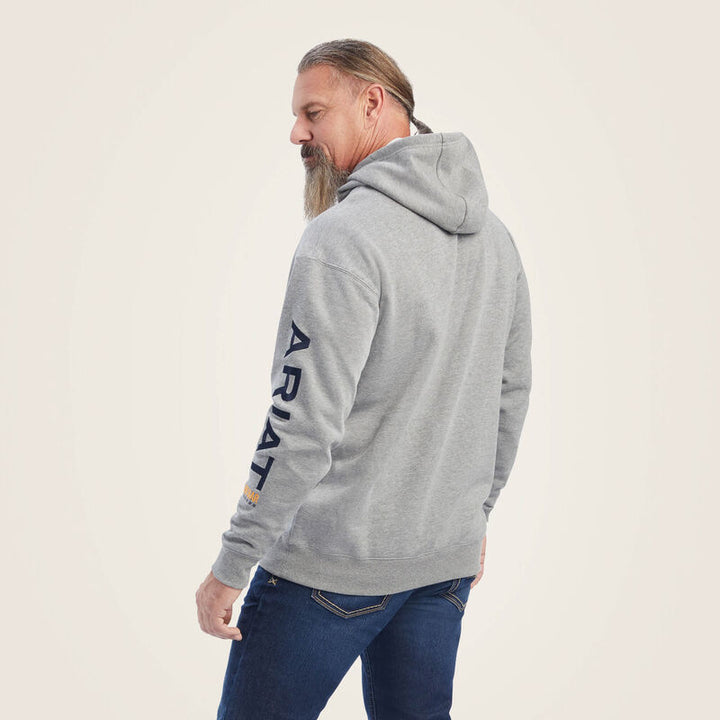 Ariat Mens Rebar Graphic Hoodie In Heather Grey