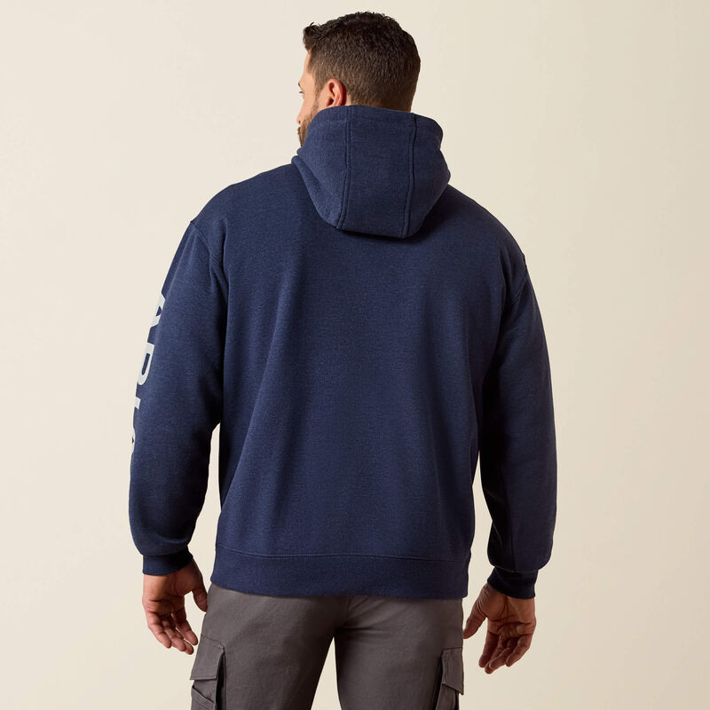 Ariat Men's Rebar Lightweight Logo Hoodie In Navy