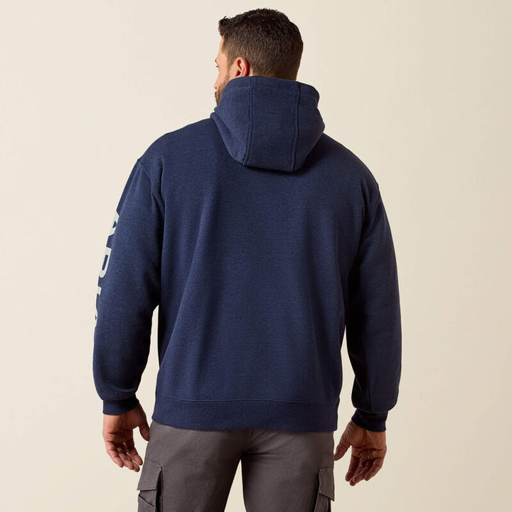 Ariat Men's Rebar Lightweight Logo Hoodie In Navy