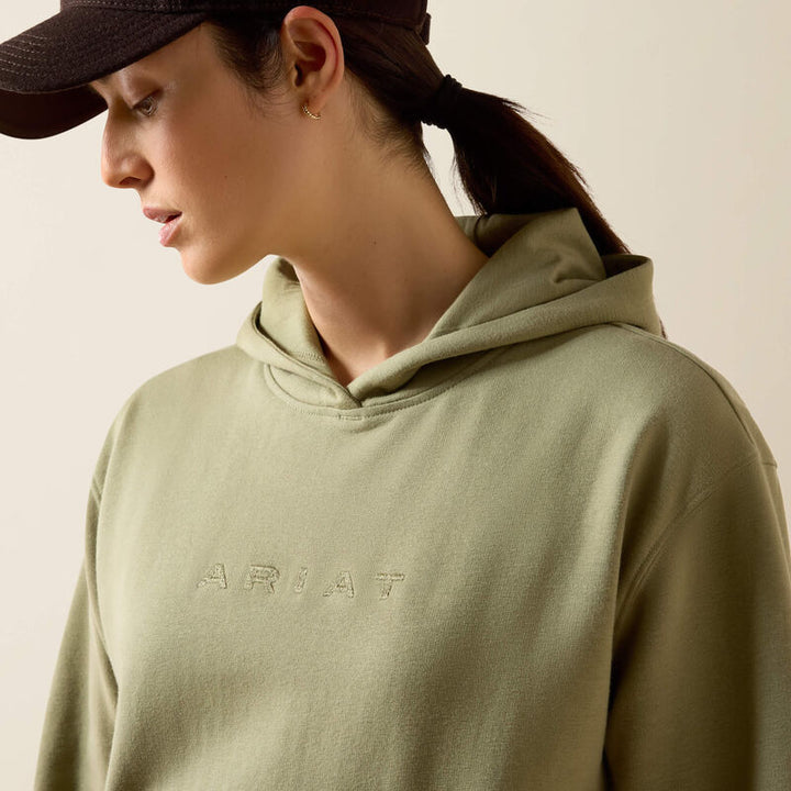 Ariat Women's Martine Hood Sweatshirt In Oil Green