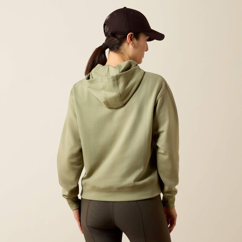 Ariat Women's Martine Hood Sweatshirt In Oil Green