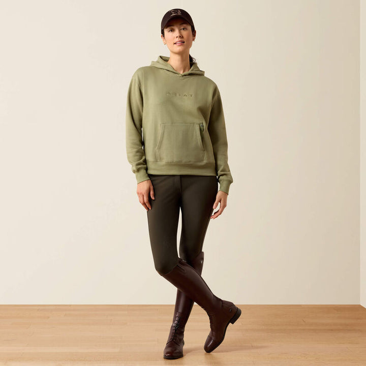 Ariat Women's Martine Hood Sweatshirt In Oil Green