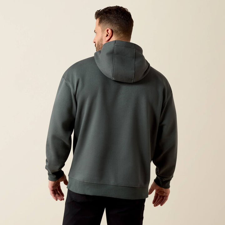Ariat Men's Rebar Workman Graphic Hoodie In Steel Green/Black