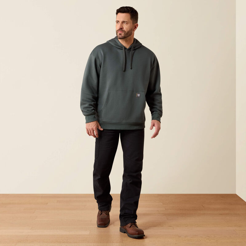 Ariat Men's Rebar Workman Graphic Hoodie In Steel Green/Black