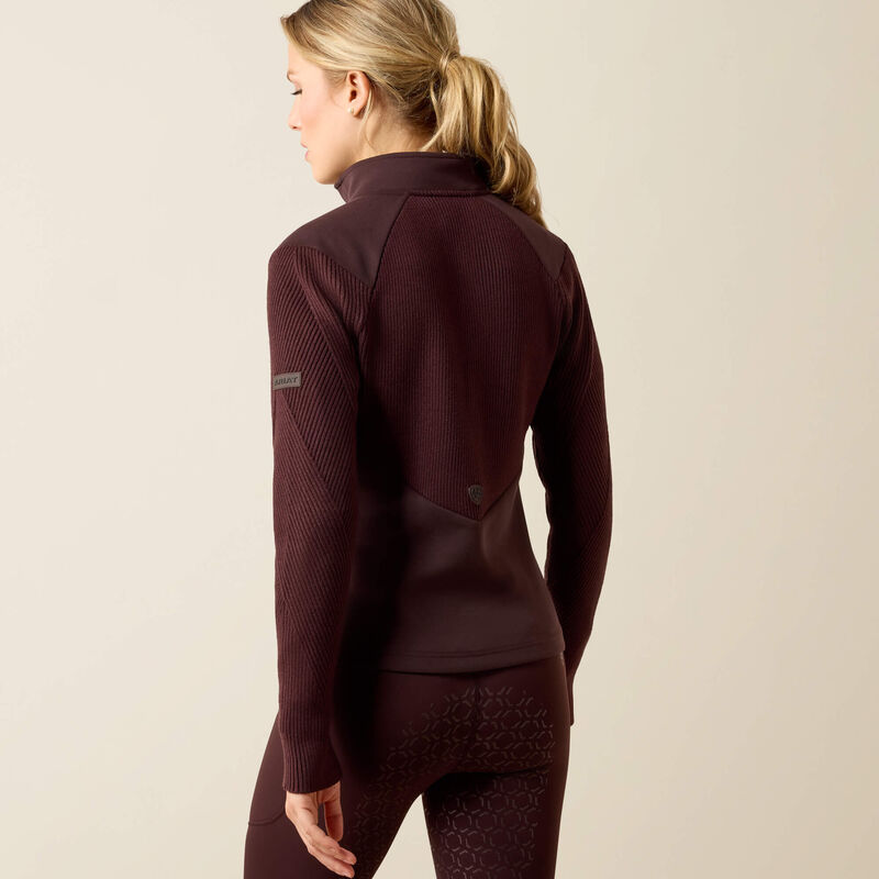 Ariat Women's Skadi Full Zip Sweatshirt In Chocolate Plum