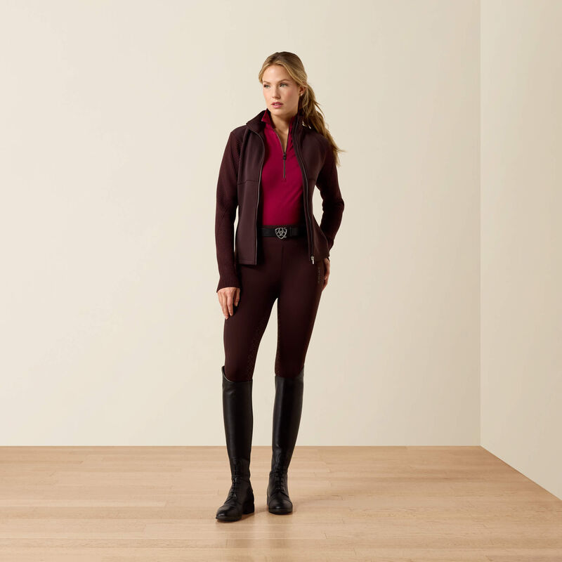 Ariat Women's Skadi Full Zip Sweatshirt In Chocolate Plum