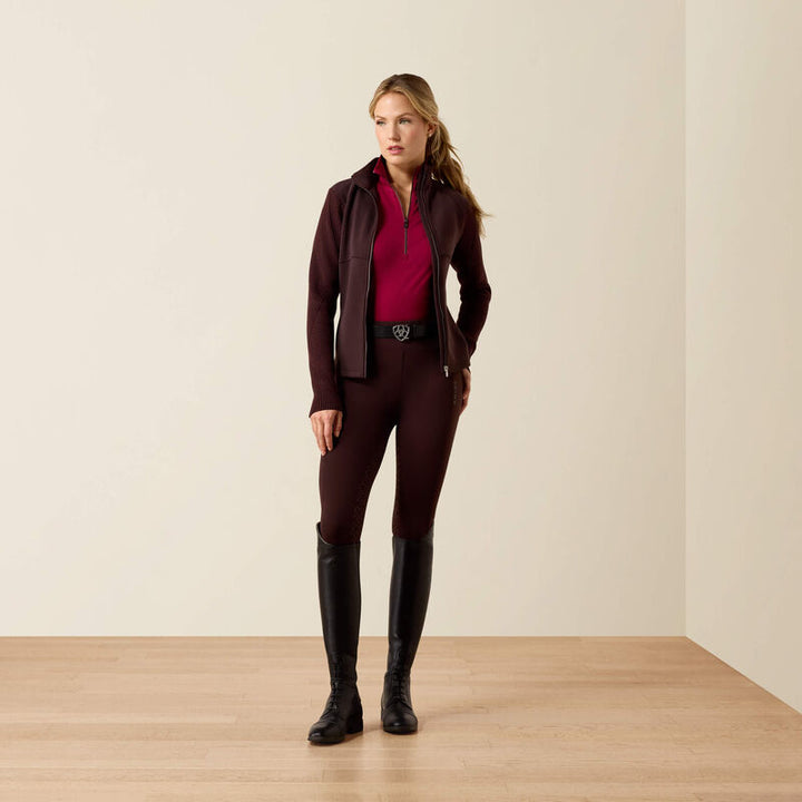 Ariat Women's Skadi Full Zip Sweatshirt In Chocolate Plum