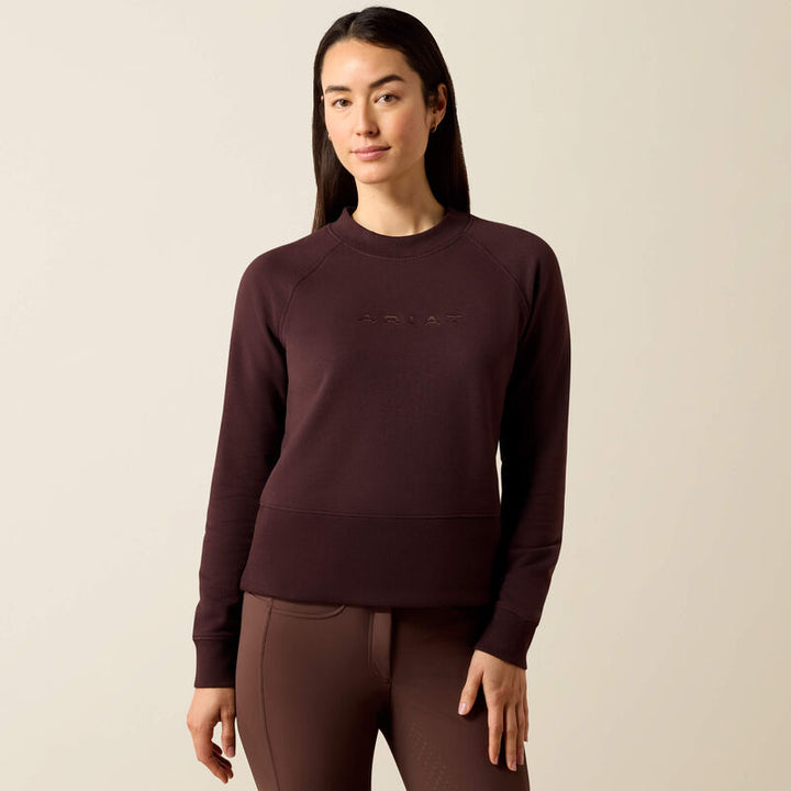 Ariat Martine Sweatshirt In Chocolate Plum