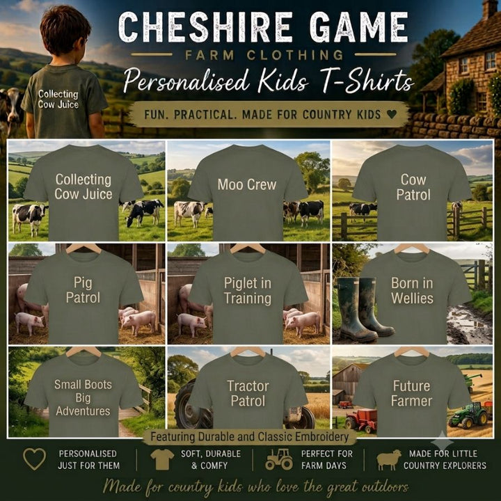 The CG Personalised Kids Farm Range T-Shirt