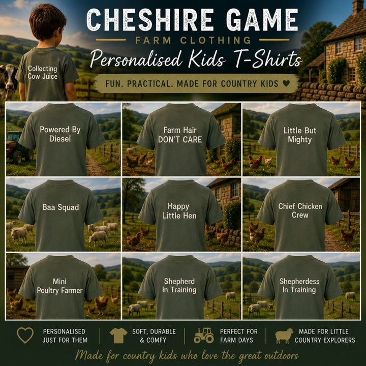 The CG Personalised Kids Farm Range T-Shirt