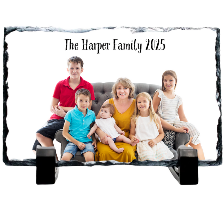 Personalised Photo Slate: Rustic Keepsake Gift