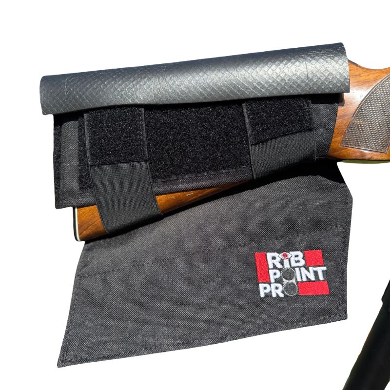 Black gun cleaning kit with rib point pro logo on a white background