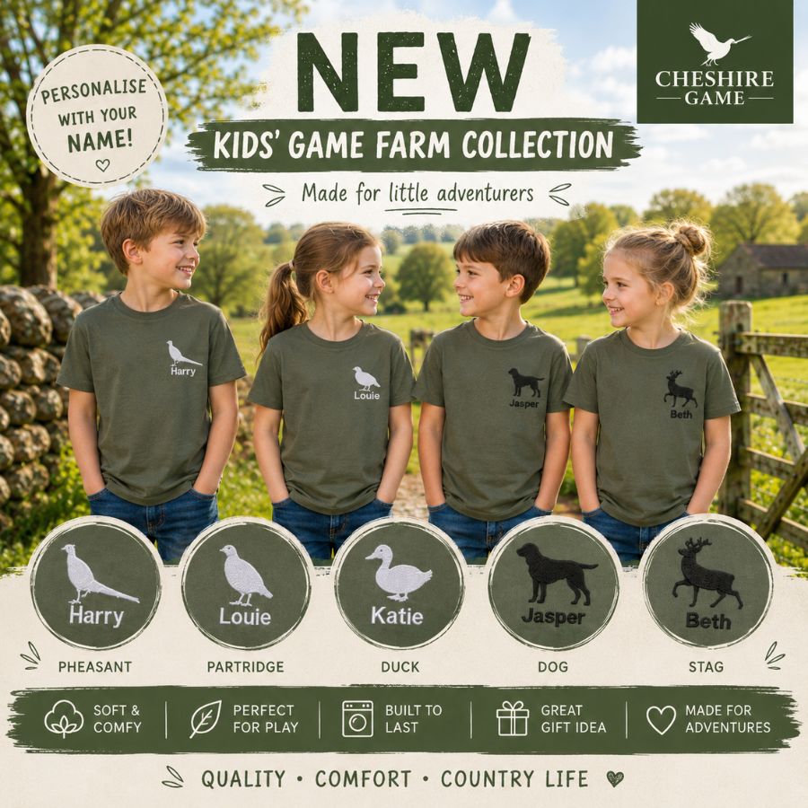 The CG Personalised Kids Game Farm T-Shirt Range