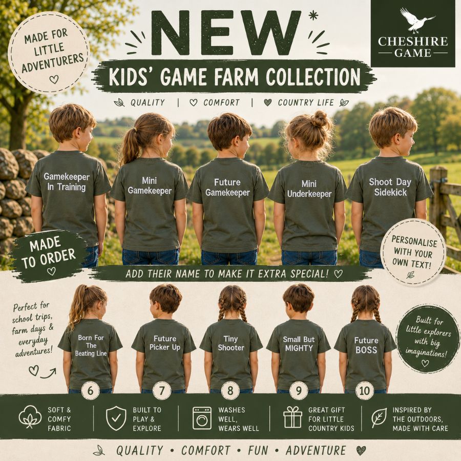 The CG Personalised Kids Game Farm T-Shirt Range