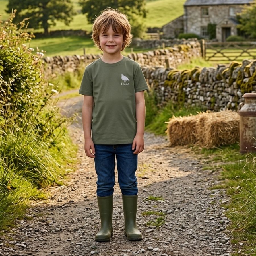 The CG Personalised Kids Game Farm T-Shirt Range