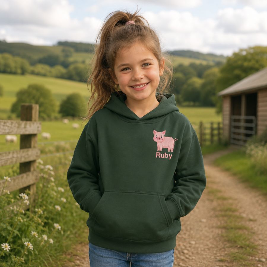 The CG Personalised Kids Farm Range Hoodies