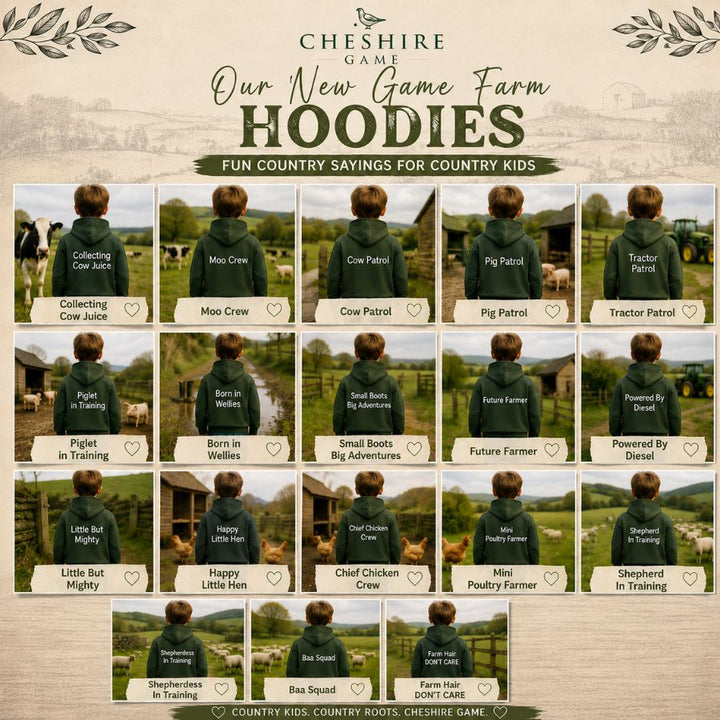The CG Personalised Kids Farm Range Hoodies