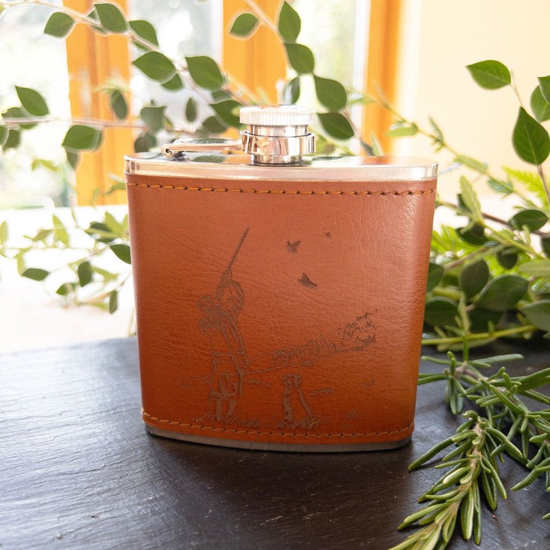 Shooting Leather Hip Flask by The Just Slate Company