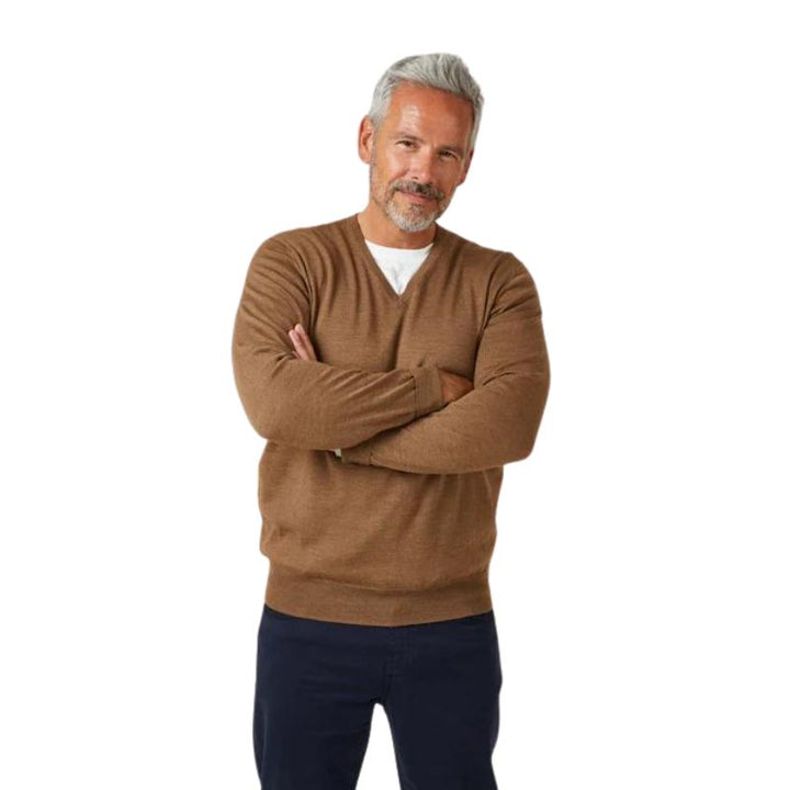 Alan Paine Chestnut Millbreck Merino Jumper 