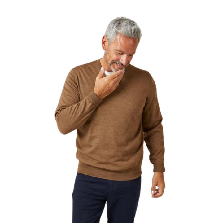 Alan Paine Chestnut Millbreck Merino Jumper 