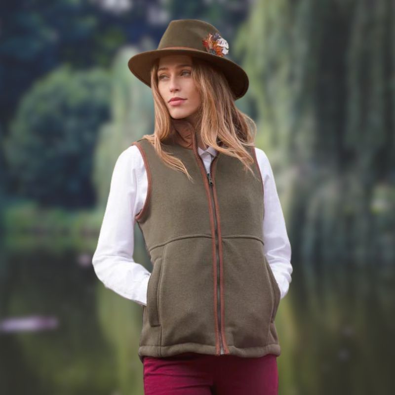 Alan Paine Women's Green Fleece Gilet Lifestyle