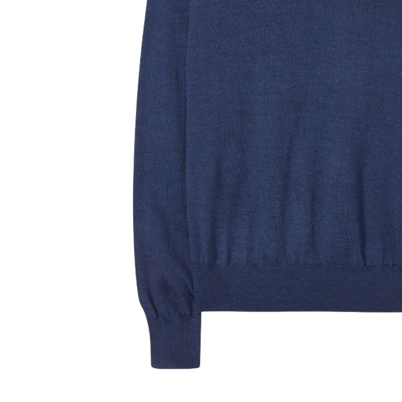 Alan Paine Indigo Millbreck Merino Jumper Cuffs