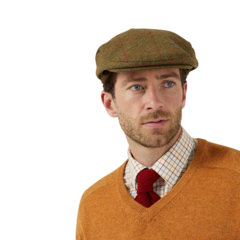 Alan Paine Tweed Flat Cap Front