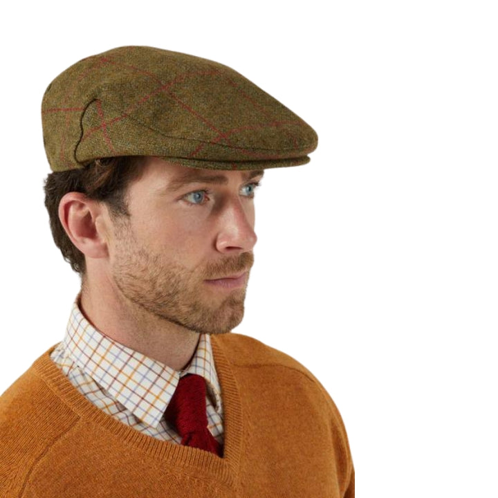 Alan Paine Tweed Flat Cap Side