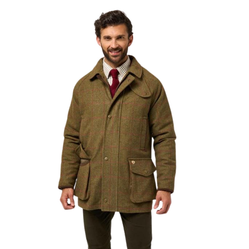 Alan Paine Waterproof Tweed Coat - Shooting Fit Front