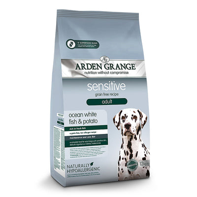 Arden Grange Adult Dog Grain Free Sensitive - Fresh Ocean White Fish & Potato 12kg