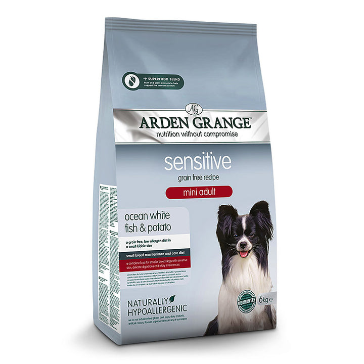 Arden Grange Sensitive Mini Adult Grain Free with Ocean White Fish & Potato 6kg