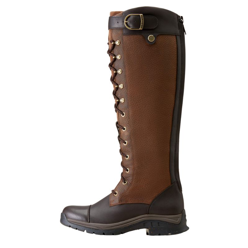 Ariat Women's Berwick Max Waterproof Boot in Ebony Brown Side