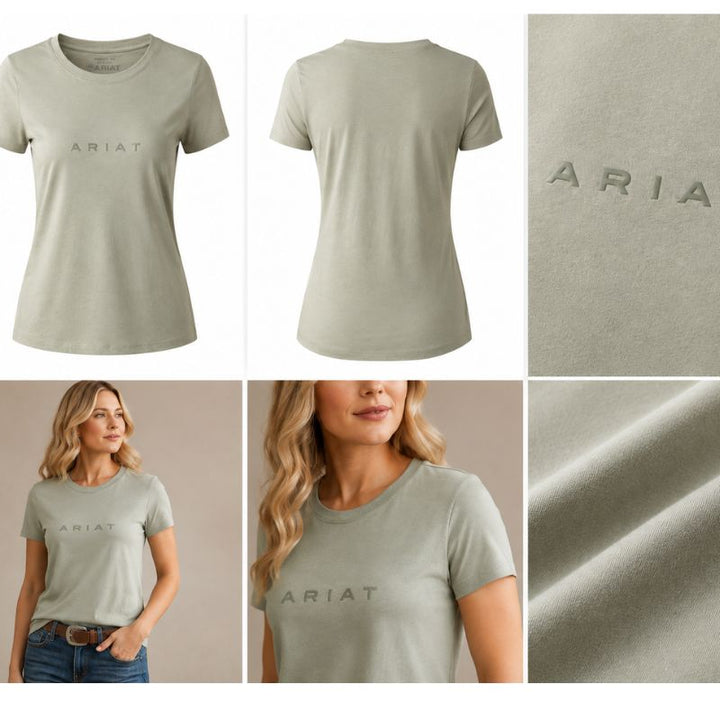Ariat Women's The Logo SS T-shirt In Oil Green