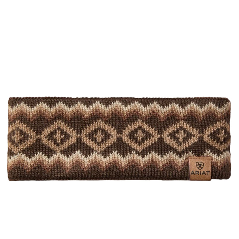 Ariat Bristol Headband In Chocolate Brown