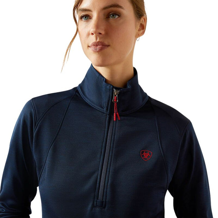 Ariat Team EQ 1/2 Zip Pullover In Navy - Zipper