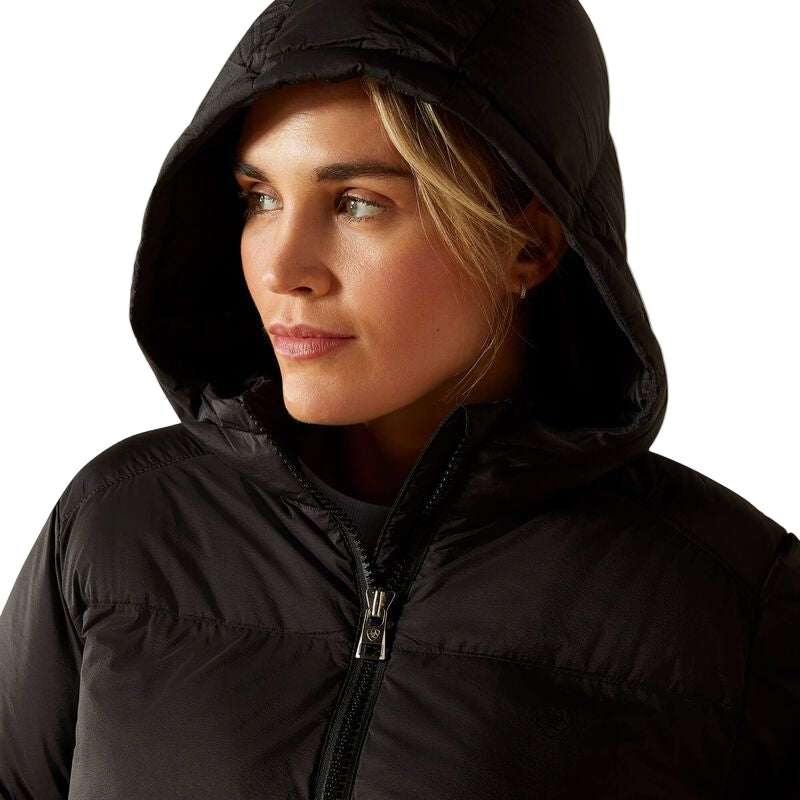 Ariat UltraPuff Down Coat In Black - Hood