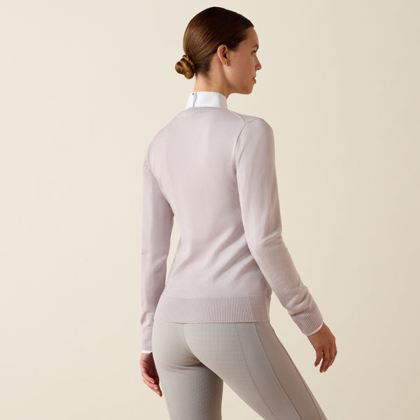 Ariat Women’s Saluut Sweater – Heather Grey | Merino Wool Equestrian Knit