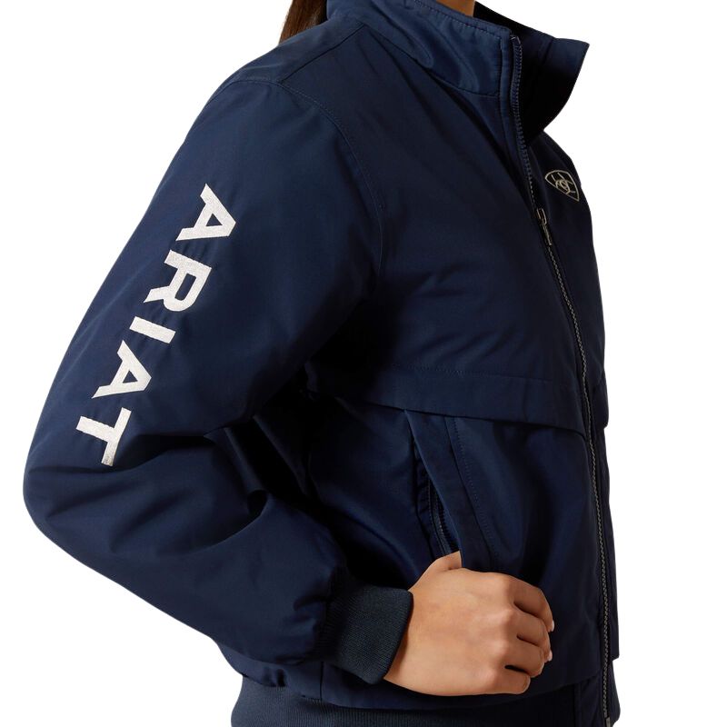 Ariat Youth Stable 2.0 Insulated Jacket In Navy - Arm Logo