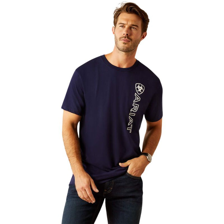 Ariat mens vertical logo t-shirt - Lifestyle
