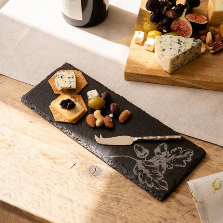 Selbrae House Autumn Acorns Mini Slate Cheese Board & Knife Set - Lifestyle