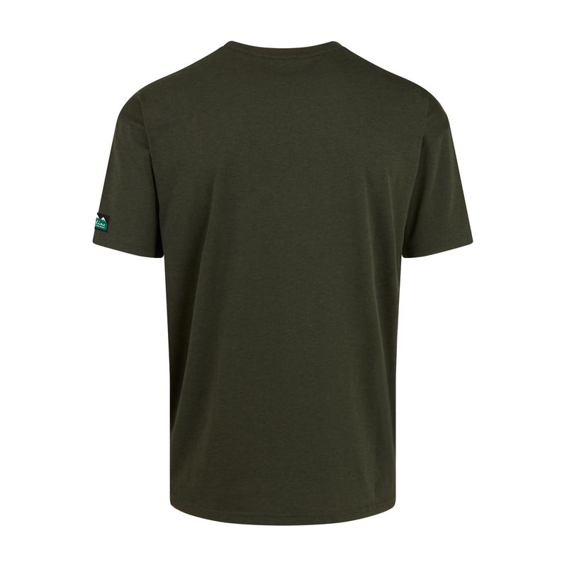 Unisex Basis T-Shirt in Olive Marl Back