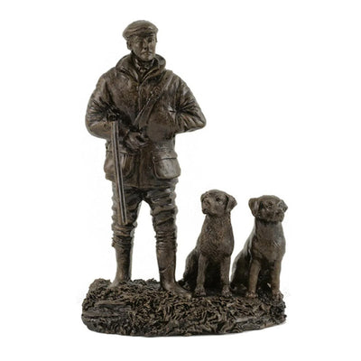 Bisley Patina Bronze Sculpture Best Shot & His Dogs