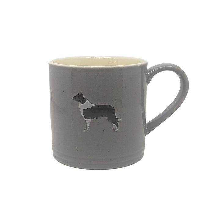 Border Collie Mug 250ml in Grey by Bailey & Friends