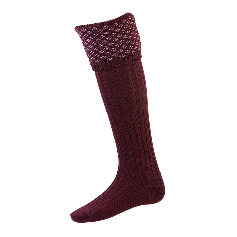 Boughton Shooting Socks in Mulberry