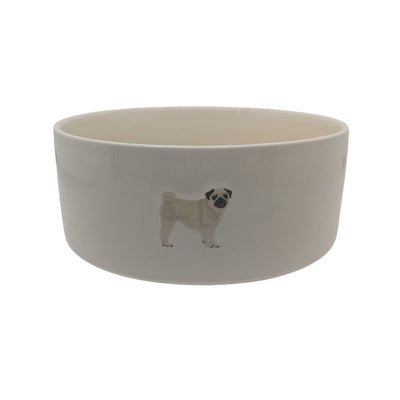 Ceramic dog food bowl In Cream By Bailey & Friends