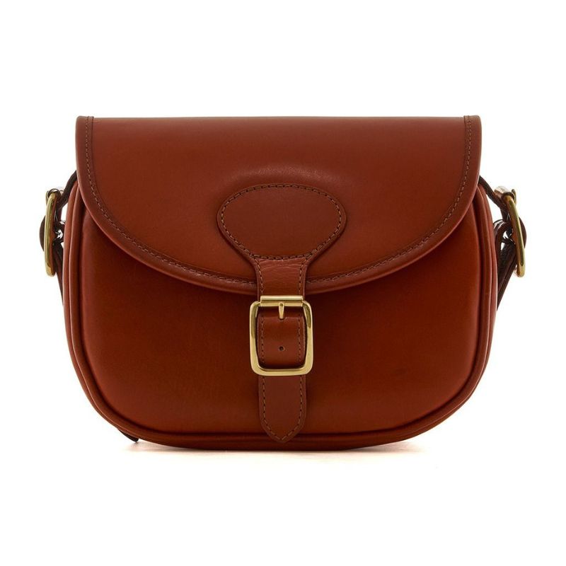 Chatham Premium Pull Up Leather Cartridge Bag In Chestnut
