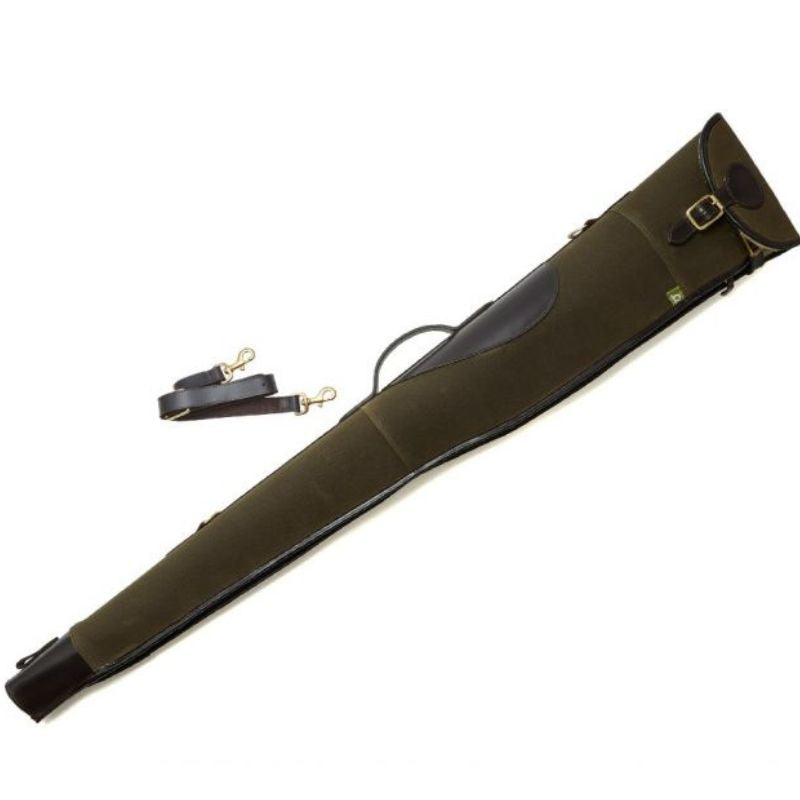 Chatham Waxed Canvas Gun Slip In Green/Dark Brown
