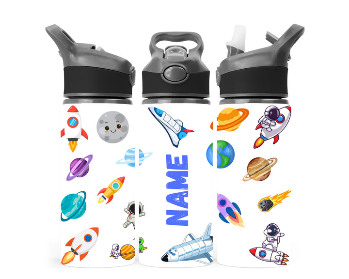 Personalised Space themed water bottle