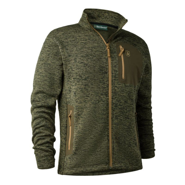 Deerhunter Olive Sarek Knitted Jacket Front